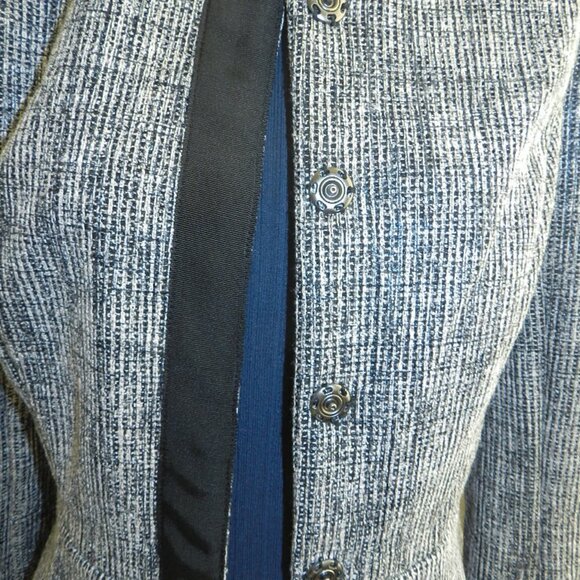 NWT HALOGEN Women's Black & White Tweed Peplum Jacket Size Small Petite - Picture 6 of 16